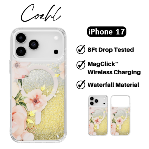 UNIQ Coehl Fleurette Waterfall iPhone 17 Pro Max Case / iPhone 17 Pro Case MagClick Charging Phone Case