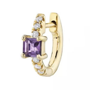 Elegant Vintage Green Earrings Precise Zircon S925 Pure Silver Spring Summer New Diamond Embedded Sparkling Purple Ear Studs