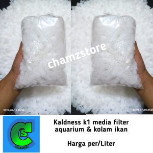 kaldness kardness media filter aquarium kolam ikan 1 liter / kaldness media filter kolam koi / kaldness media filter aquarium / kaldness