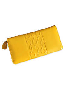 2025 New Yellow Genuine Leather Long Horizontal Wallet Men Women Lucky Wealth Attracting Bag Youth Universal Cowhide Leather