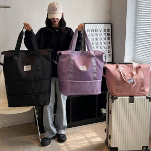 กระเป๋าเดินทางแบบยูนิเซ็กซ์สำหรับผู้หญิง กระเป๋าใส่เสื้อผ้าออกกำลังกายแบบลำลอง ความจุขนาดใหญ่ กระเป๋าใส่สัมภาระสำหรับเดินทางระยะสั้น