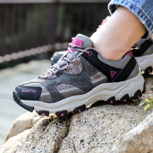 Womens HUMTTO Mountain Climbing Shoes Breathable Lightweight Anti-slip Wear-resistant Outdoor Casual Sports Shoes