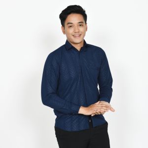 Zafaar - Kemeja Zafar - Atasa Baju kemeja pria dewasa terbaru lengan panjang sultan casual Kemko Sultan motif piramid kerah kemeja elegan taqwa kekinian modern