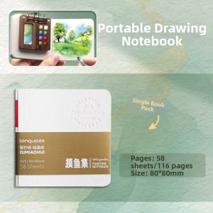 MANDAIYANGGUANG | Portable Mini Watercolor Palette Sketchbook Travel Painting Set
