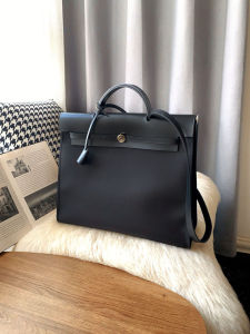 Large Capacity Canvas Tote Bag Herbag39 Commuter Laptop Bag 16 Inch Black Business Single Shoulder Handbag Pure Color