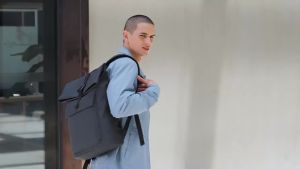 Mark Ryden | MARK RYDEN Roll Top Backpack With Magnetic Buckle YKK Zipper Multi-pocket Water Resistant Oxford Backpack For Men