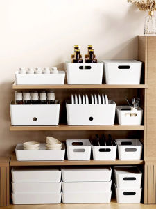 Hộp Đựng Đồ Để Bàn Bằng Nhựa Có Nắp Chống Bụi Phòng Tắm Nhà Bếp Quần Áo Đồ Đạc Mỹ Phẩm Hộp Đựng Đồ Gọn Gàng Hộp Đựng Đồ FaLeClean