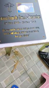 columbarium/lapida signage/marker laser cut acrylic