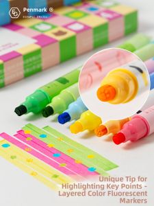 BIFANGSHUO | Student Highlight Markers Colorful Stackable