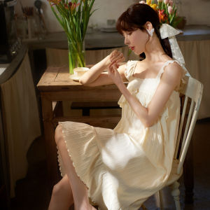 ชุดนอนแขนกุดผ้าฝ้ายลายดอกไม้สำหรับเด็กผู้หญิง ชุดนอนฤดูร้อนสุดน่ารัก ชุดนอนผู้หญิง ชุดนอนผ้าฝ้ายแท้ ชุดนอนในบ้าน