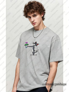 Hot Toys | Summer New Cartoon Tom&Jerry Print Couple T-shirt Casual O-Neck Cotton Short Sleeve Tshirts Oversized Loose Tees Y2K Couple Tops