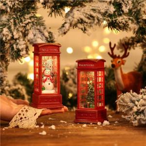 Christmas Snowing Lantern Retro Romantic Festival Decoration Snowman Night Light Festival Desk Decor