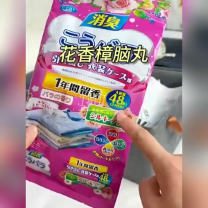 TWOL SHOP 48pcs/pack Moth Balls Rose Fragrance For Clothes Camphor Balls Repellent Closet Deodorizer