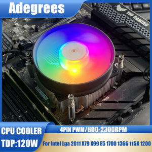 CPU Air Cooler 4PIN Copper Core 90MM RGB PC Processors Cooler for Intel 1150/1151/1155/1156/1700/1200/1366/2011/2011-3/X99/X79