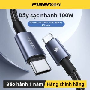 PISEN | Dây Cáp Dữ Liệu Sạc Nhanh C đến C 100W