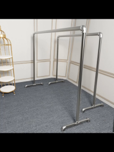 💥 ราวตากผ้าท่อเหล็ก ยาว100-180cm สูง150cm