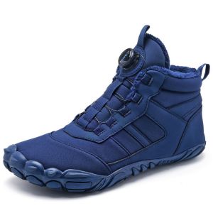 New Parent-child Winter Boots Men and Women Snow BareFoot Outdoor Non-slip Warm Fur Casual Boys/girls Sneakers Kids Ankle Boots
