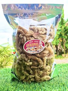 แคปหมูติดมัน กากหมูสูตรโบราณ*สำหรับทอดเอง* สะอาด สดใหม่ ไม่เหม็นหืน ขนาด500กรัม