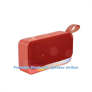 ข้ามพรมแดนอีคอมเมิร์ซบลูทู ธ ลำโพงแบบพกพาเสียบบัตรไร้สาย U Disk พกพาไฟ RGB ของขวัญผ้าเสียงเล็ก ๆ