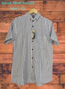Kemeja Stripe Pria Dewasa Lengan Panjang Standar Super Jumbo Big Size S M L XL XXL XXXL 4XL 5XL 6XL