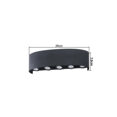 Đèn LED Dán Tường Ngoài Trời IP65 Chống Nước Lên Xuống Trong Nhà Cầu Thang Sân Vườn Đèn Treo Tường Nhựa AC110-220V Phong Cách Hiện Đại Chiếu Sáng Gia Đình