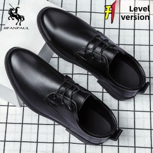 JIFANPAUL | Business Casual Elevator Shoes Black British Style Wedding Groomsman