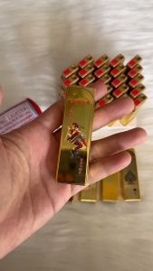 Bật Lửa Khò Tia Xanh SL 022 - Vỏ Nhôm Bóng - In Hình Bài Tây - Có Bơm - Hộp Quẹt Khò Tia Chống Gió