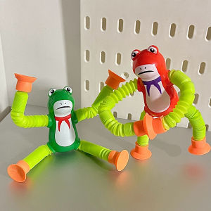 Cartoon Decompression Variety Sucker Stretch Tube Selling Frog New Exotic Decompression Giraffe Extension Tube Luminous Toy