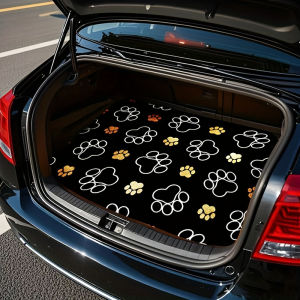 VIKAMA Pet Paw Print Thảm Cốp Xe Ô Tô Chống Vết Bẩn Bền Bỉ Tấm Lót Cốp Xe Đa Năng Phụ Kiện Nội Thất Chống Trượt Dành Cho Người Lớn Sử Dụng