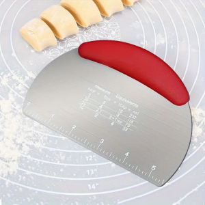 Stainless steel pastry cutter stainless steel pastry scraper multi-functional pastry cutter baking tool for measurement and c