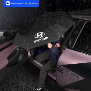 Hyundai | Car Logo Folding Umbrella Portable Sunshade Umbrella For Hyundai I30 I20 Ix35 Palisade Nexo Kona I10 Tucson Veloster Elantra