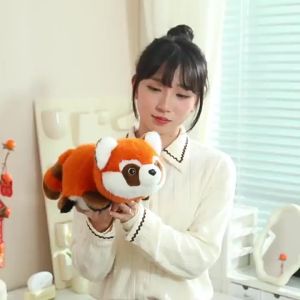 ตุ๊กตาหมีแพนด้าแบบพลิกกลับได้กลายเป็นแพนด้าแดงเหมาะสำหรับคนรักสัตว์