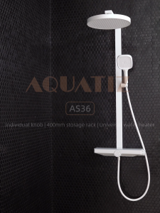 AQUATIZ Rain Shower Set Hand Shower Head With Built-in Spray Gun PVC Shower Hose Bathroom Accessories AS36 Includes Installation