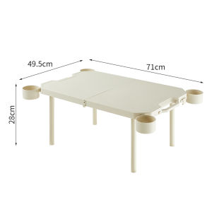 Outdoor Portable Folding Table Lightweight Mini Camping Picnic Table with Cup Holder Foldable Plastic Table for Travel