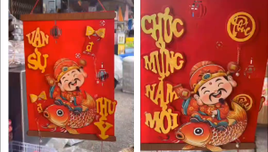 Thần Tài lắc đầu thần tài gật đầu cưỡi Cá chép Nỉ Decor Phụ Kiện Trang Trí Tết [HOẢ TỐC]