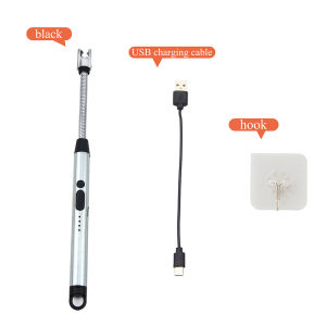Hot Candle gas stove 360 degree flexible hose personalized arc pulse windproof USB charging lighter point