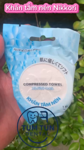 Khăn Tắm Nén NIKKORI Du Lịch 100% Sợi Tre (65x120cm) – Kháng Khuẩn Chuẩn Nhật Bản