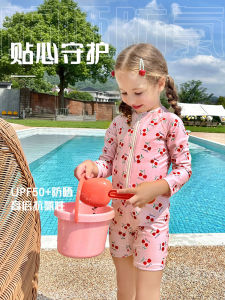 Adorable Princess Childrens Swimsuit 2025 New Style Baby Girl One-Piece Swimwear Fashionable Little Girl Swimming Costume
