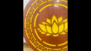 Tranh trúc chỉ/đèn hào quang gắn tường treo phía sau tượng Phật hàng chính hàng bảo hành 2 năm