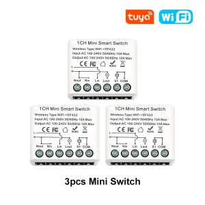 MANHOT WiFi+RF433 Smart Switch 2Way Mini Smart DIY Switch Module Smart Relay Automation Breaker Works With Tuya Google Home