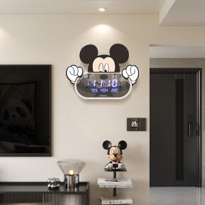 Modern Minimalist Mickey Mouse Wall Clock Living Room Decor New 2025 Calendar Electronic Table Clock Acrylic Material Battery Powered