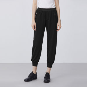SDEER | Elastic Waistband Pockets Ribbed Patchwork Sport Pants