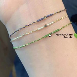 Ultra-Thin Woven Bracelet for Women Lucky Bead Design Fashionable Fresh out Original Design Alloy/Golden/Silver Bracelet