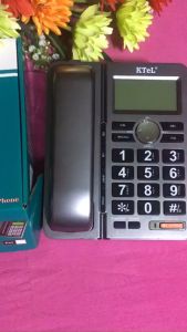 Điện thoại bàn cố định có đây chuông to bàn phím lớn KTEL 645 màu đen/xám/đỏ đô BẢO HÀNH 1 NĂM