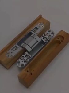 2PCS Invisible Hinges Door Concealed Hinges Zinc Alloy 180 Degree Swing Hinge