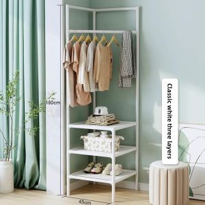 Floor Standing Corner Coat Rack Easy Storage