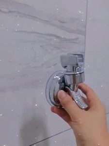 Universal Manual Strong Suction Cup Shower Bracket Manual Adjustable Bathroom Shower Head Nail Free Fixed Rack Shower Head