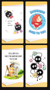 Romantic Anime Couple Card Ghibli Inspired The Wind Rises Style Love Greeting Card Anniversary Gift