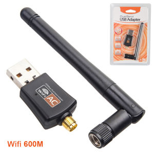 Dual Band USB wifi 600Mbps Adapter AC600 2.4GHz 5GHz WiFi with Antenna PC Mini Computer Network Card Receiver 802.11b/n/g/ac