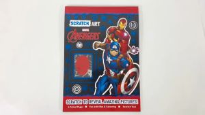 Marvel Avengers Scratch Art Giant Activity Book With Scratch Tool For Kids